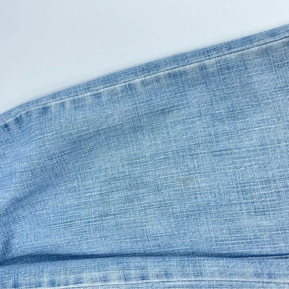 L.L. BEAN Vintage  Women's Denim Jean Skirt Classic Fit Flare Faded Blue Size 12 - Picture 9 of 10